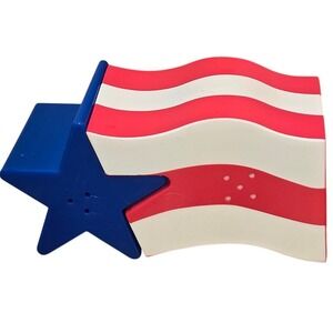 Vintage‎ Avon Plastic Stars & Stripes Salt & Pepper Shaker America USA Box